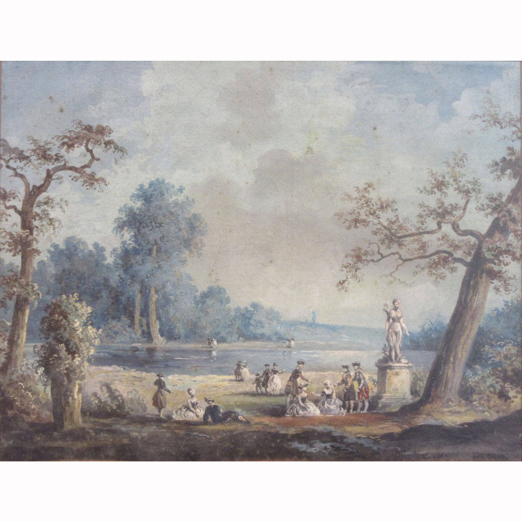 Appraisal: Manner of Jean Baptiste Huet Elegant Couples Strolling in a