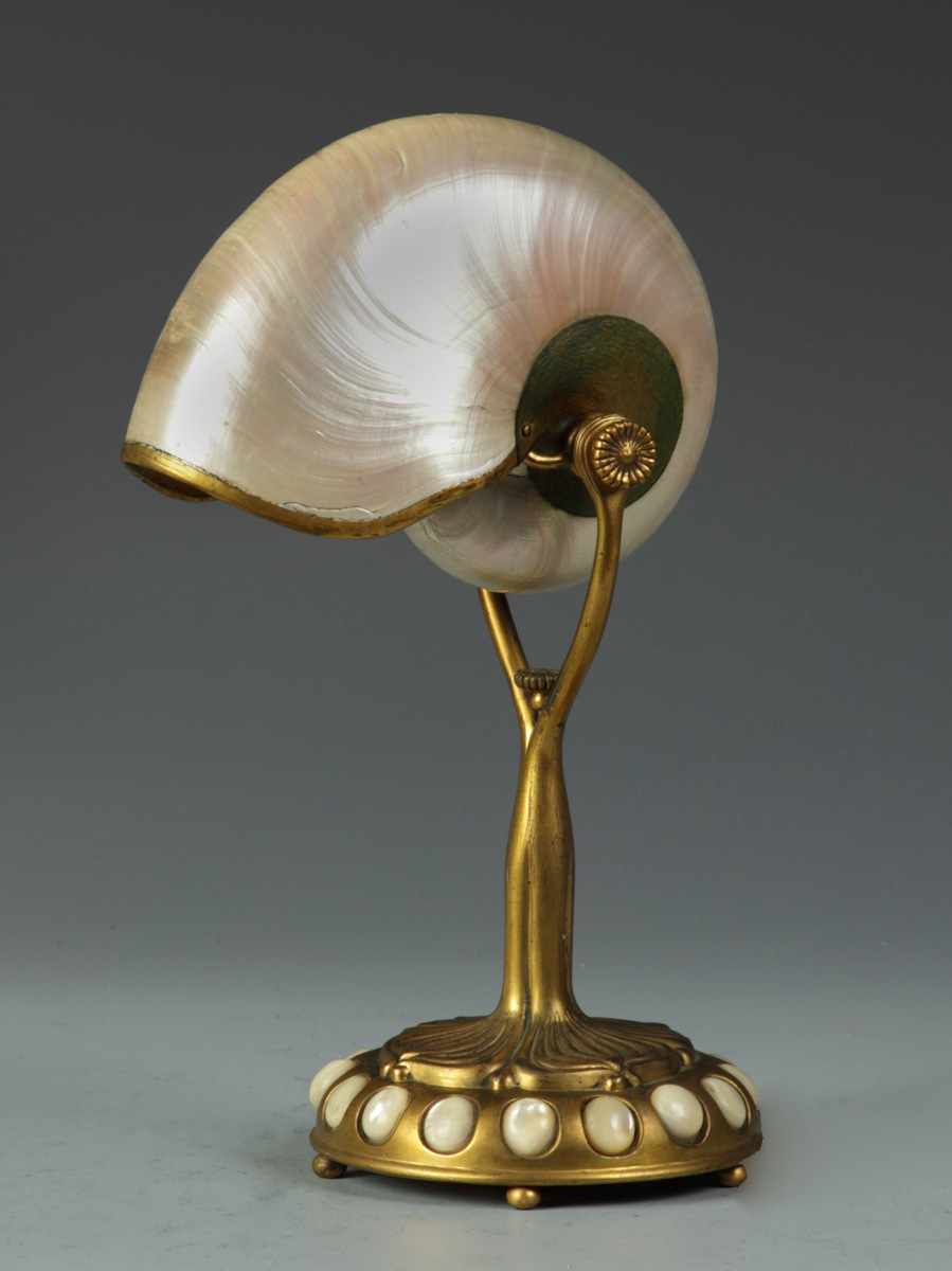 Appraisal: Fine Tiffany Studios Nautilus Lamp Fine Tiffany Studios Nautilus Lamp