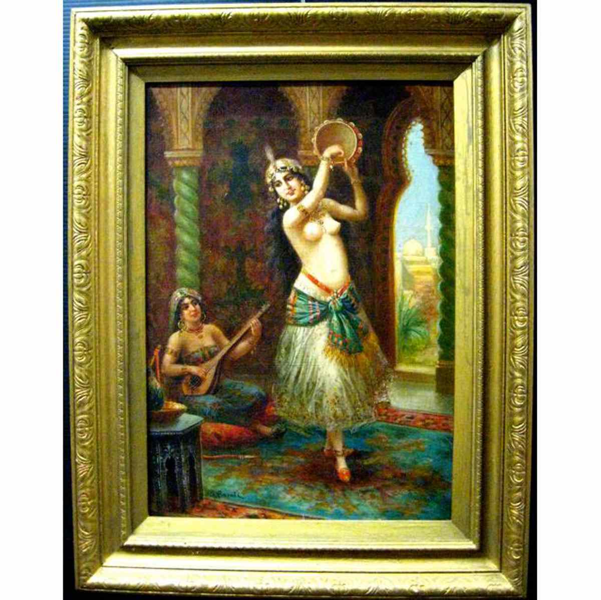 Appraisal: S ROVATI EUROPEAN TH TH CENTURY HAREM DANCER OIL ON