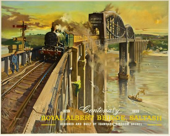 Appraisal: CUNEO TerenceROYAL ALBERT BRIDGE British Railways lithograph in colours condition