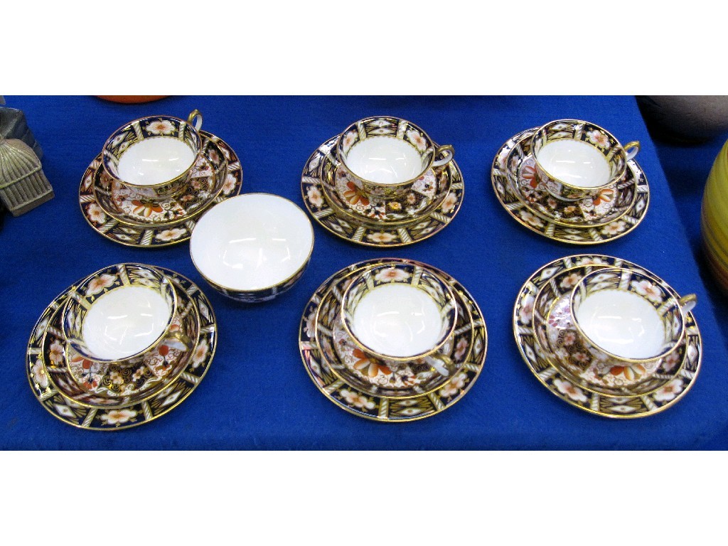 Appraisal: Six Royal Crown Derby Imari cups saucers and plates and