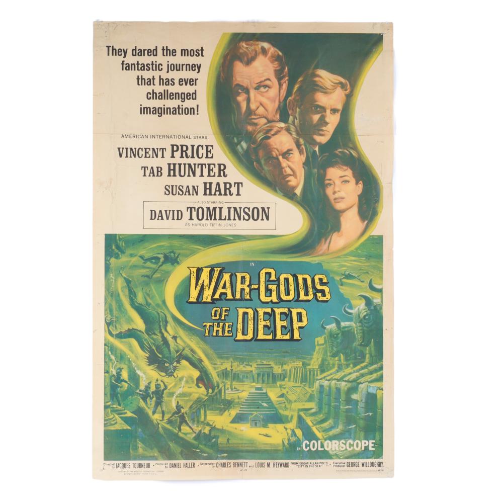 Appraisal: ORIGINAL WAR GODS OF THE DEEP MOVIE POSTER VINCENT PRICEOriginal