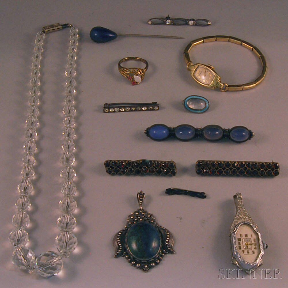 Appraisal: Small Group of Victorian and Costume Jewelry including a Hamilton