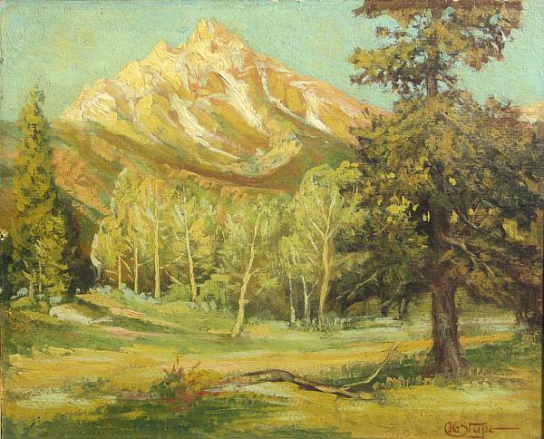 Appraisal: Teton Range Wyoming signed 'AG Stupe' lower right and titled