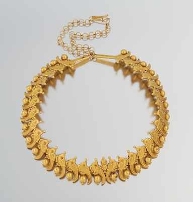 Appraisal: An Indian Gold Bird Design Necklace Tested k yellow gold