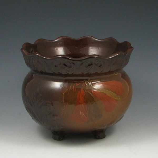 Appraisal: Standard Glaze Cuspidor unmarked ''h two feet have chips flake