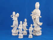 Appraisal: A group of five blanc de chine figures - cm