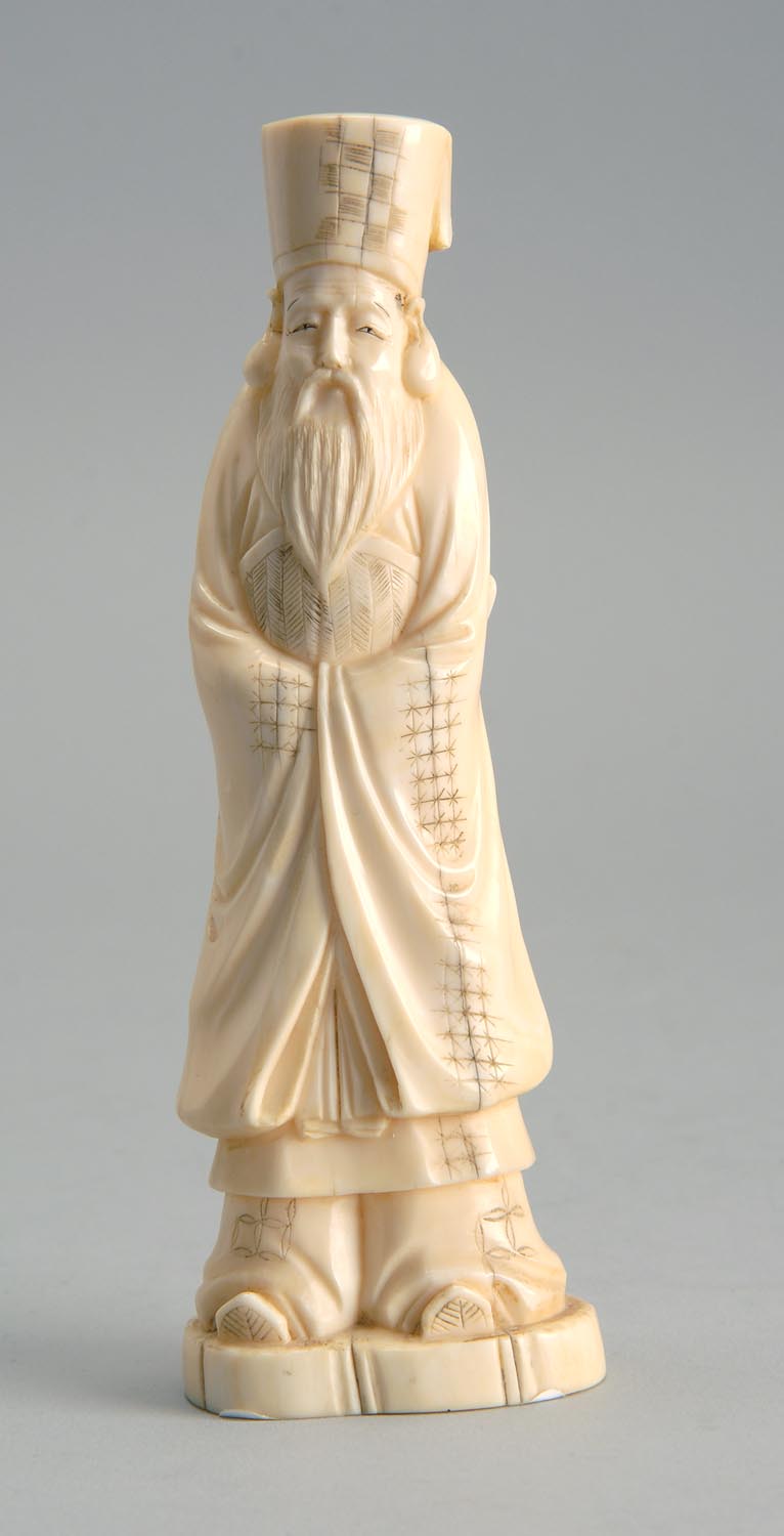 Appraisal: IVORY FIGURE OF FUKUROKUJU th CenturyIn standing position Height cm