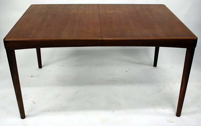 Appraisal: A TH CENTURY DANISH TEAK EXTENDING DINING TABLE by HW