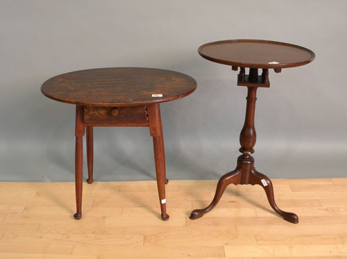 Appraisal: Queen Anne style mahogany candlestand h dia together with a