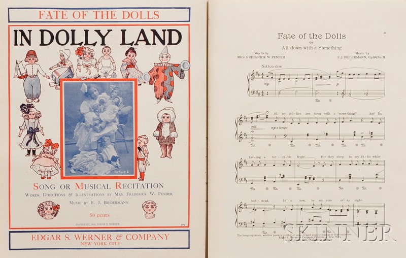 Appraisal: Ten Copies of In Dolly Land Sheet Music copyright by