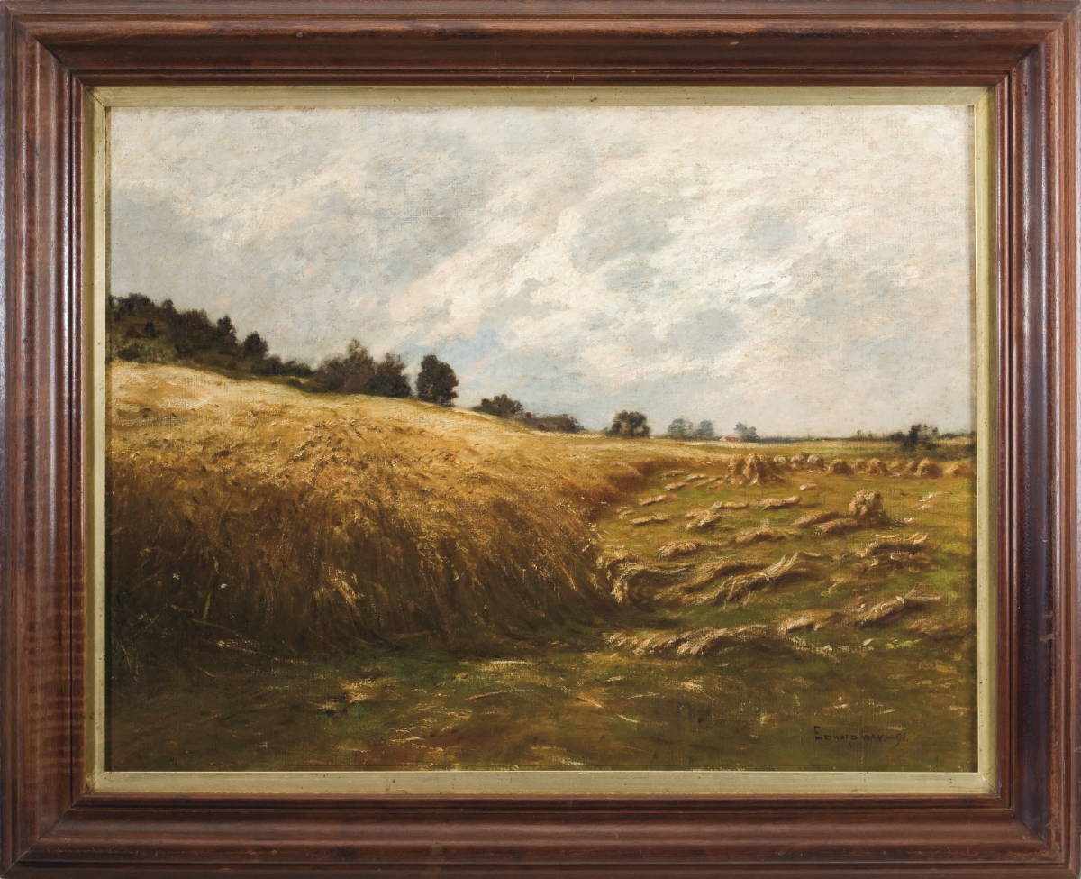 Appraisal: EDWARD B GAY AMERICAN - THE WHEAT HARVEST Oil on