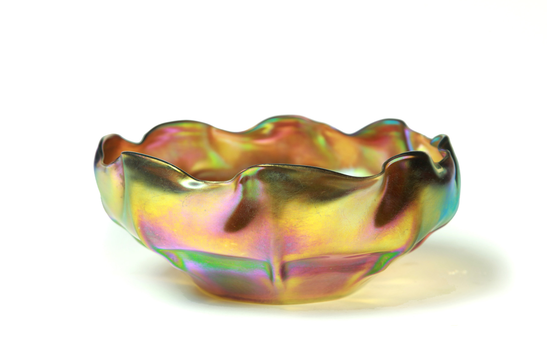 Appraisal: TIFFANY FARVILLE ART GLASS BOWL American st quarter- th century