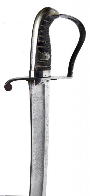 Appraisal: A PATTERN LIGHT CAVALRY OFFICER'S SWORD AND SCABBARD the single-fullered