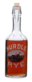 Appraisal: Hurdle Rye Enameled Back Bar Bottle Nice image of a