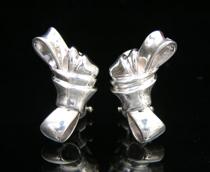 Appraisal: Tiffany Co Sterling Bow-knot Earrlings Marked Tiffany clip on earrings