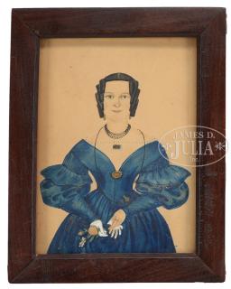 Appraisal: NICE WATERCOLOR PORTRAIT OF MRS MATTINGLY OF GEORGE STREET Second