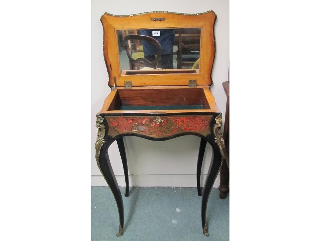 Appraisal: Victorian boulle vanity table