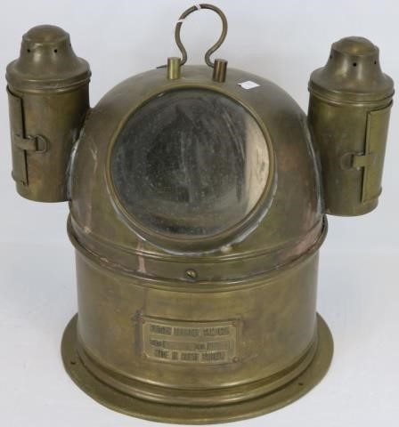 Appraisal: MID- TH C BRASS BRITISH LIFEBOAT COMPASS DATED DRY COMPASS