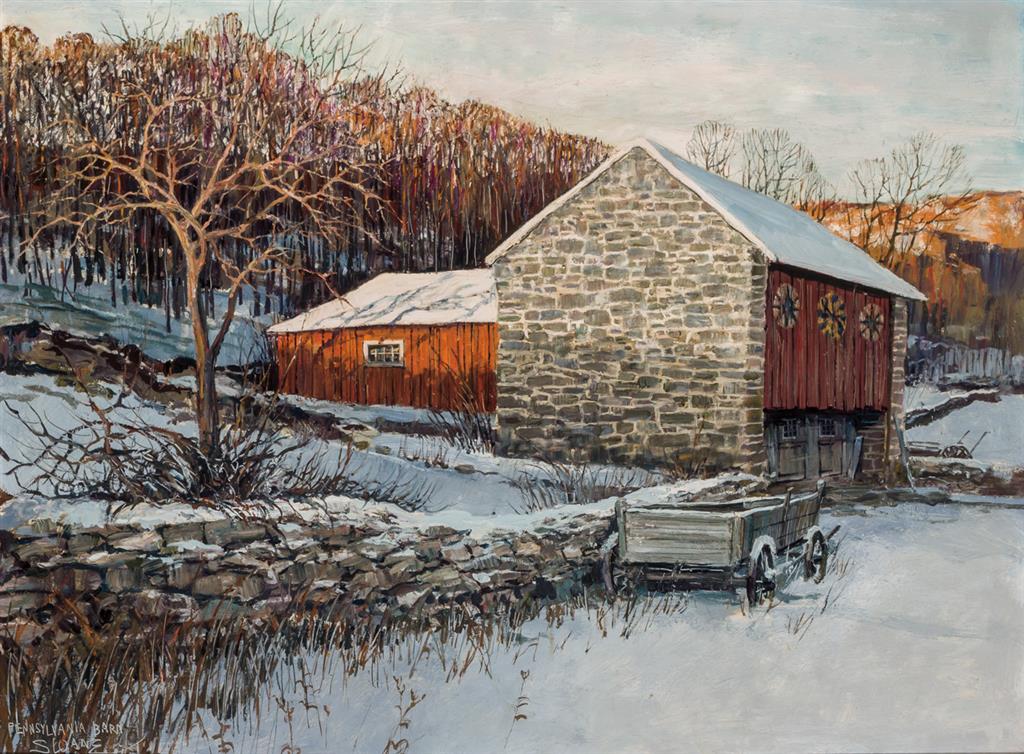 Appraisal: ERIC SLOANE American - Pennsylvania Barn oil on masonite signed