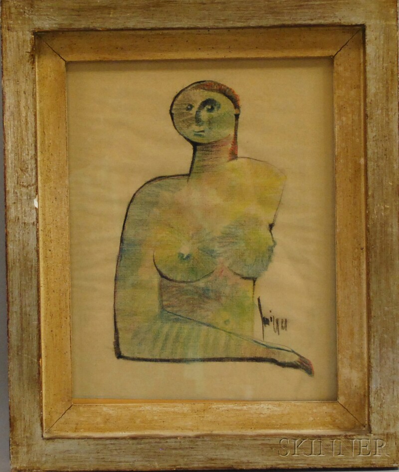 Appraisal: Sergio Sarri Italian b Nude Signed and dated Sarri l