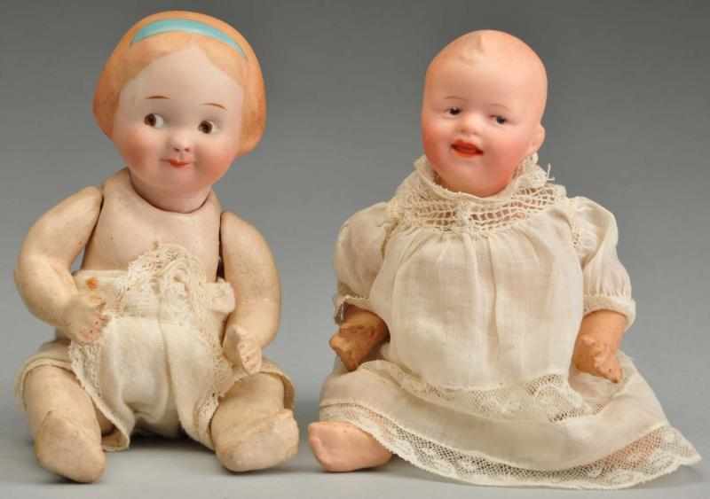 Appraisal: Lot of Character Baby Dolls Description Bisque socket head with