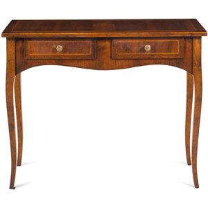 Appraisal: An Italian Walnut and Marquetry Dressing Table th Century Height