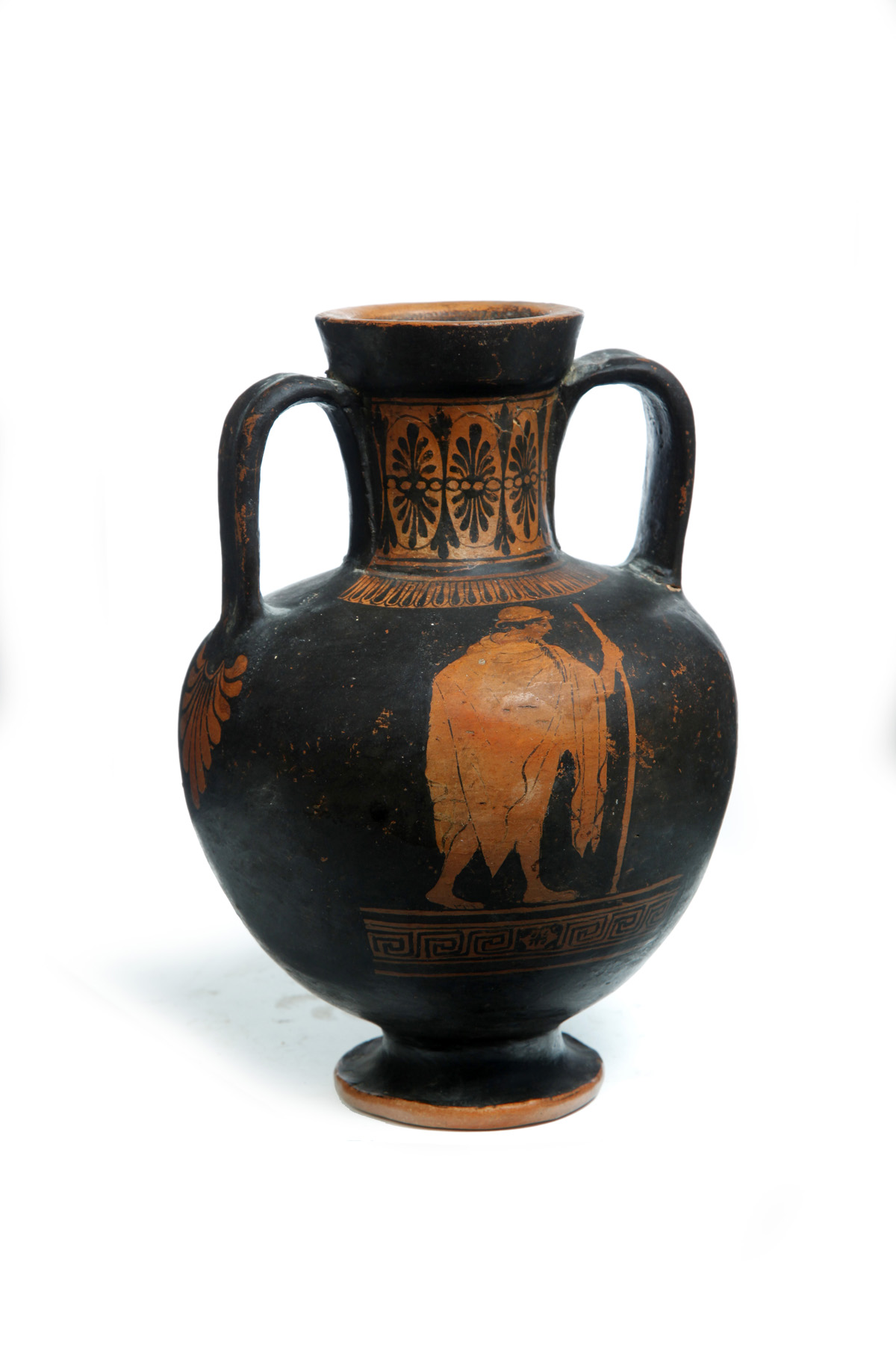 Appraisal: GREEK RED FIGURE VASE Reputedly th century BCE Images of