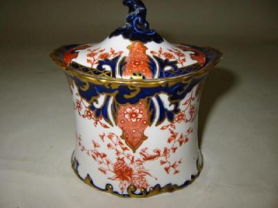 Appraisal: A ROYAL CROWN DERBY PORCELAIN SUGAR BOX AND COVER dated