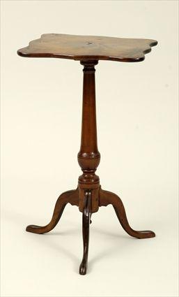 Appraisal: New England Federal Maple Candlestand Repairs x x in