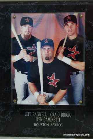 Appraisal: Houston Astros Bagwell Biggio Caminetti PhotographThis is a very nice