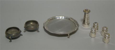 Appraisal: ENGLISH SILVER FOOTED SALVER London Thomas Bradbury Son with gadrooned