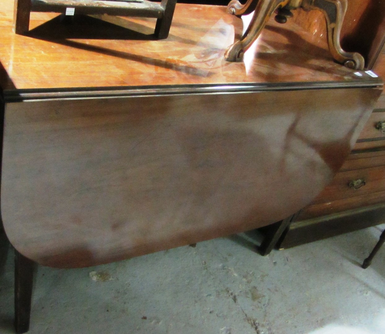 Appraisal: A th century mahogany drop-flap Pembroke table