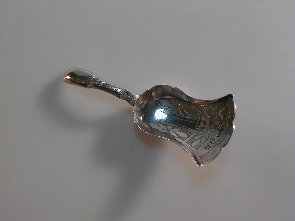 Appraisal: A George III silver caddy spoon with a bright cut