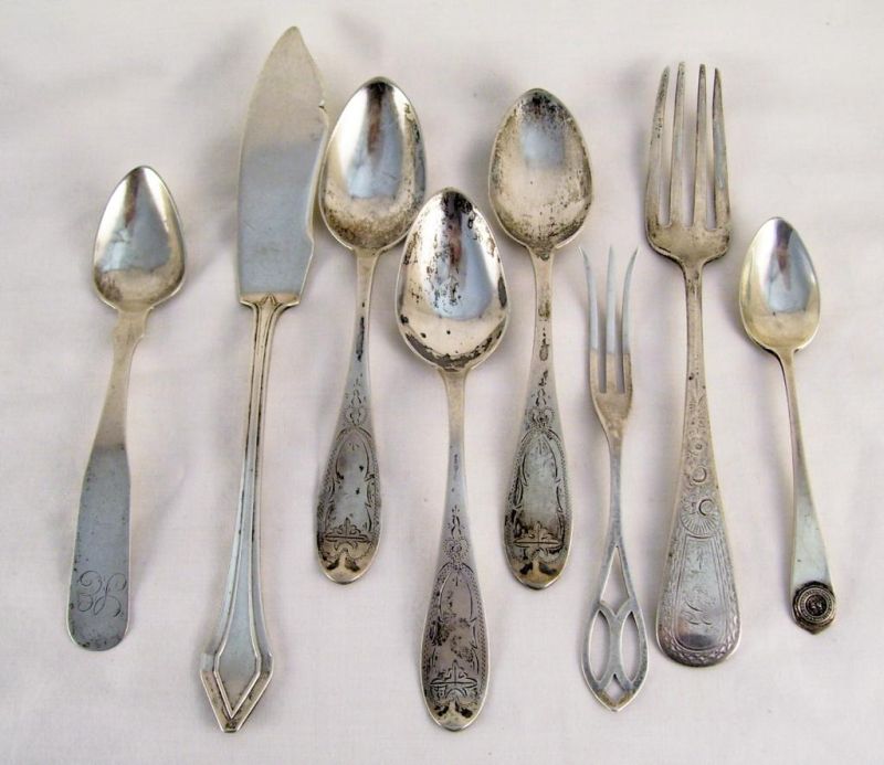 Appraisal: pc Silver Lot Includes - Teaspoon marked T Perkins early