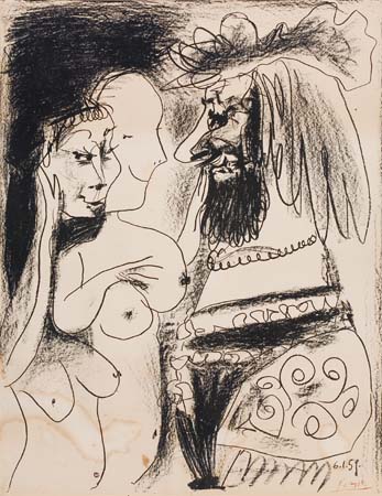 Appraisal: PABLO PICASSO Le Vieux Roi Lithograph x mm x inches