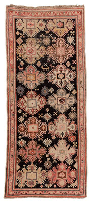 Appraisal: Hand-Woven Rug probably Kurdish late th century two rows of