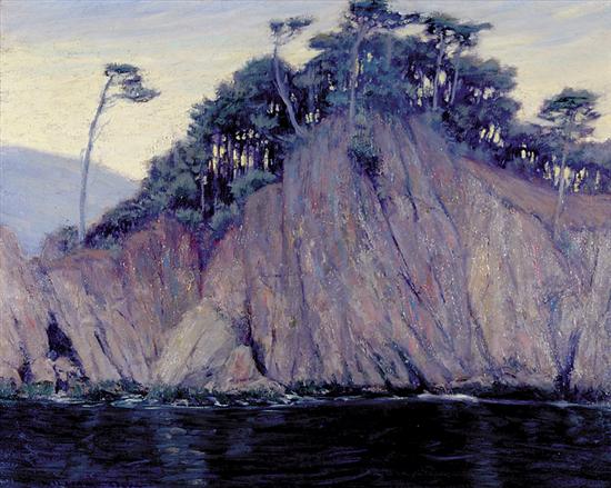 Appraisal: William Posey Silva California - CALIFORNIA COASTAL CLIFFSoil on canvas