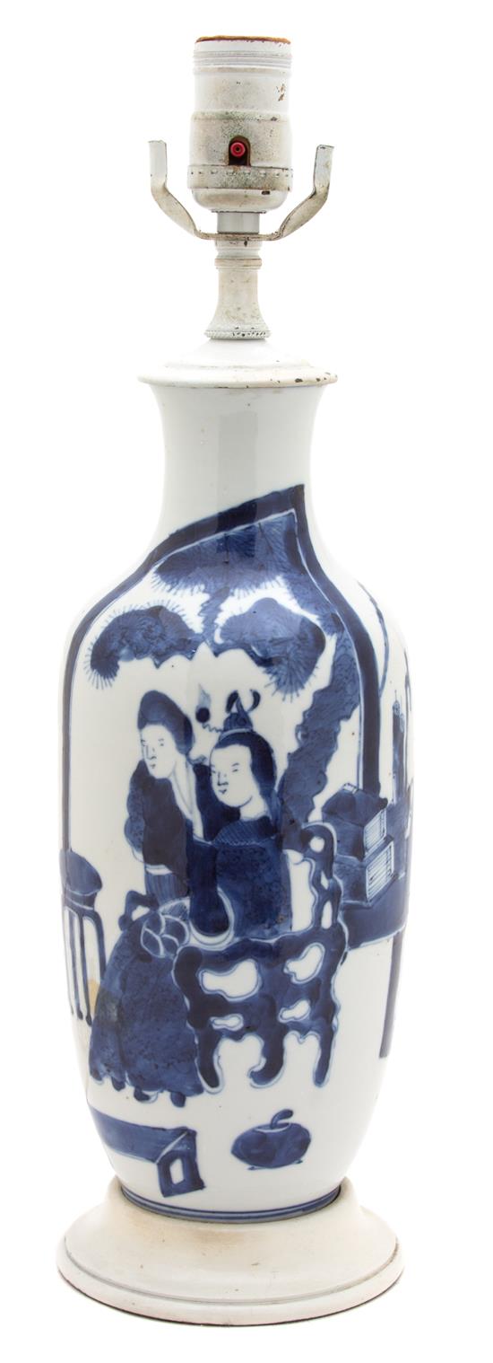 Appraisal: Sale Lot A Chinese Export Blue and White Porcelain Vase