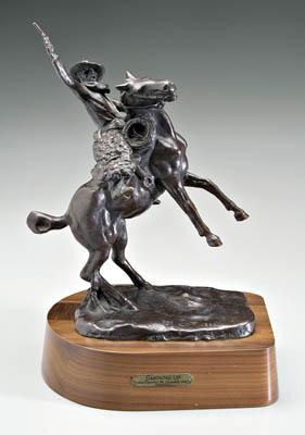 Appraisal: Bronze after Charles Russell aftercast quot Smoking Up quot cowboy