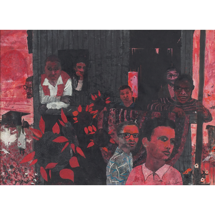 Appraisal: Walter Henry Williams African-American - ''Reunion '' c gouache ''