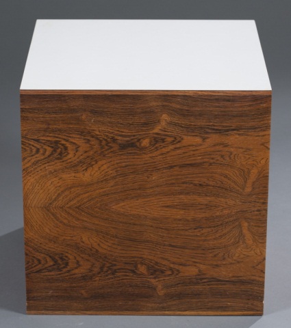 Appraisal: Danish Rosewood Cube White laminate top '' H