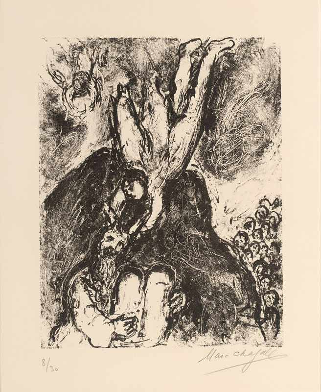 Appraisal: Marc Chagall - French Moise et L'Ange