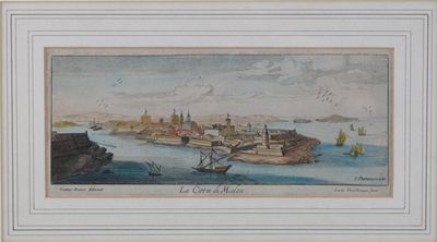 Appraisal: After Johannes Peeters Three views of Malta Engravings by Lucas