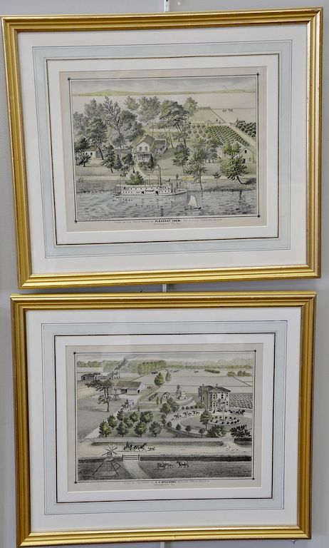 Appraisal: Group of ten Thompson and West colored lithographs California Farm