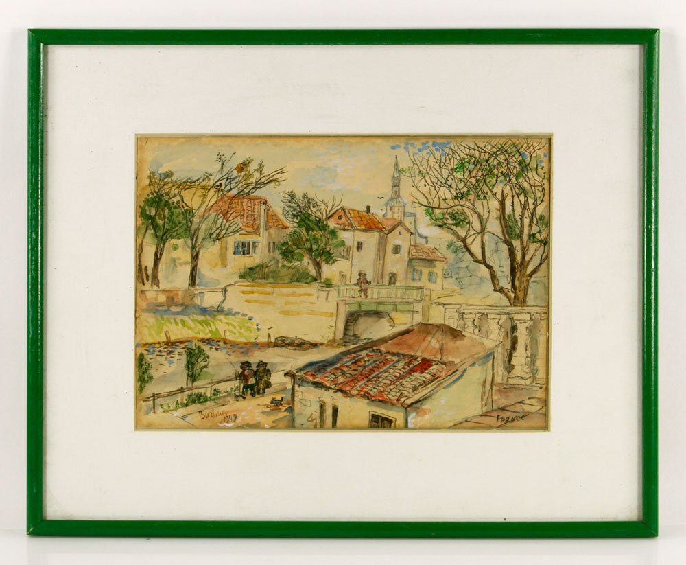 Appraisal: - Burliuk Village W C David Burliuk - village oil