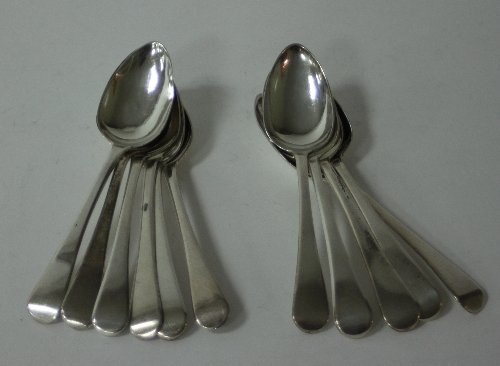 Appraisal: Eleven George III silver teaspoons Richard Crossley and George Smith