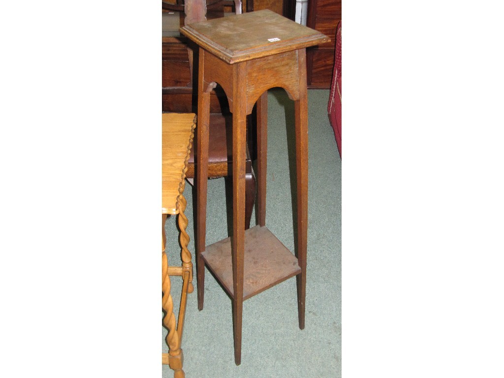 Appraisal: Pair of oak plant stands