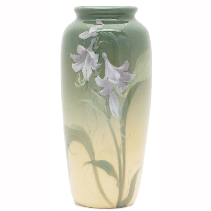 Appraisal: Rookwood vase Iris glaze with a nicely painted purple floral