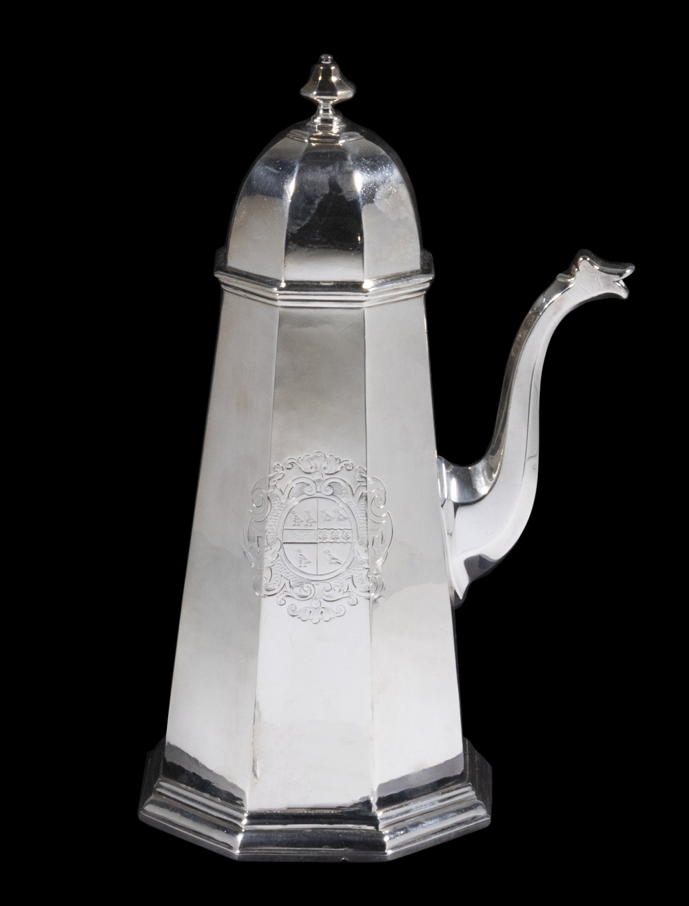 Appraisal: GEORGE I PERIOD SILVER COFFEE POT BY THOMAS PARR I